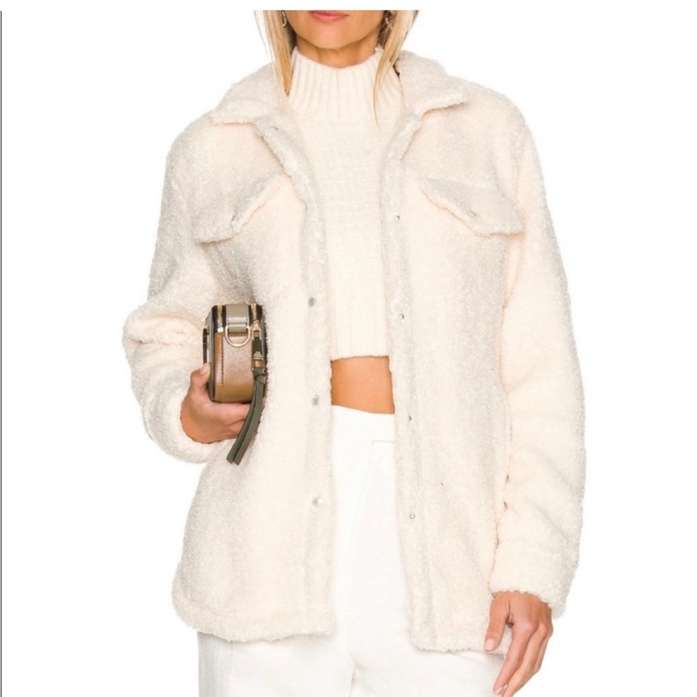 Blank‎ NYC faux sherpa shirt jacket S C4